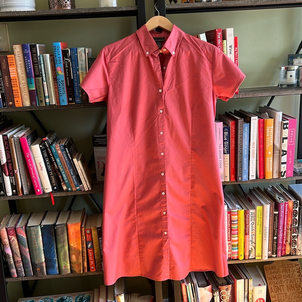 Banana Republic Shirt Dress, Pink, Size 14